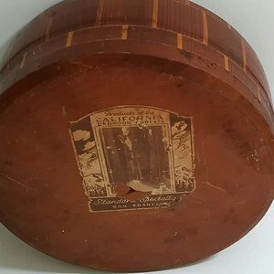 Redwood nut Bowl Standard specialty Co SF vintage 3 LB